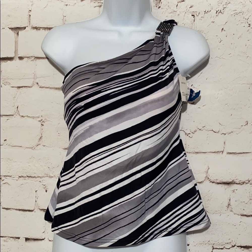 🆕MagicSuit One Shoulder Tankini Top, Size 8